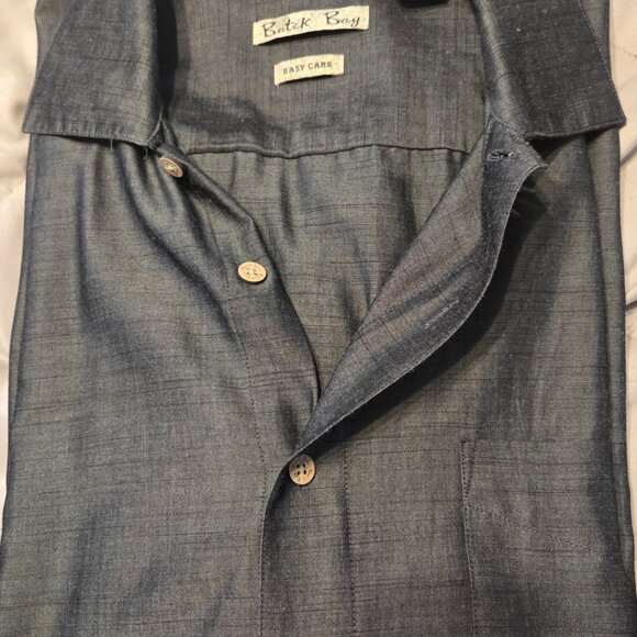 Batik Bay - Grey XL Men's Dress Shirt - EUC - Picture 6 of 6
